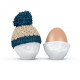 Egg cup hat ivory/petrol