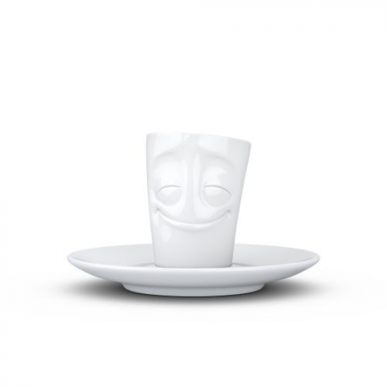 Espresso Mug with handle - cheery white