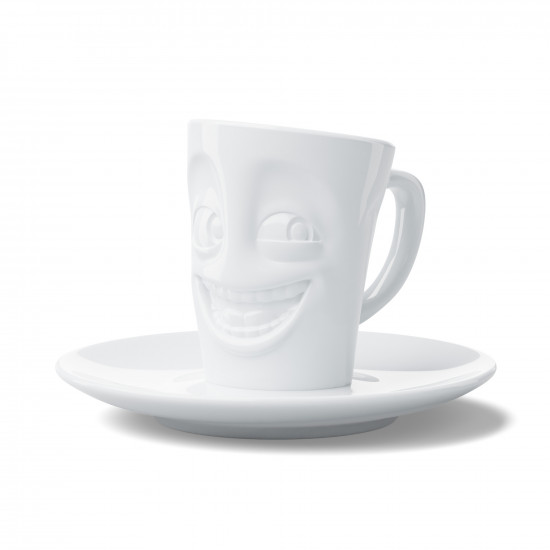 Espresso Mug with handle - joking - white