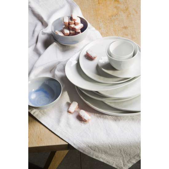 PORCELINO WHITE - dessertbord - ovaal - porselein - L 23 x W 19 cm