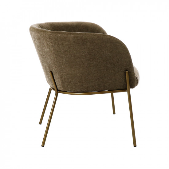 POLKA - relax stoel - fluweel - L 61,5 x W 71 x H 68 cm - brons