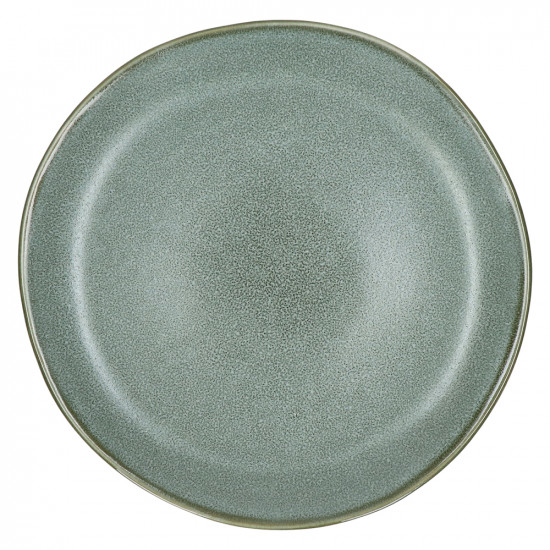 NÉBOA - plat bord - steengoed - DIA 26,8 x H 2,5 cm - grijsblauw