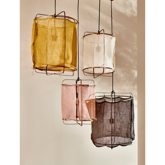 GRISHA - hanglamp - linnen - DIA 30 x H 40 cm - lavendel