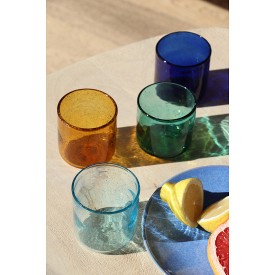 VICO - beker - glas - DIA 8 x H 8,2 cm - amber