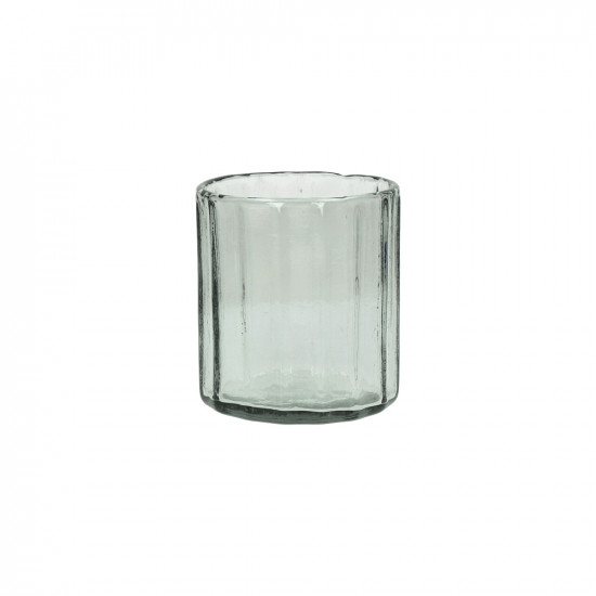 ANTIGUA - theelichthouder - glas - DIA 14 x H 15 cm - transparant