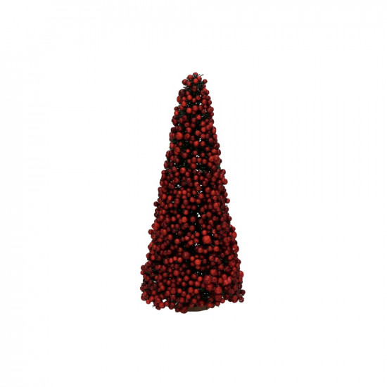 BOLAS - kerstboom - kunststof - DIA 9 x H 20 cm - rood