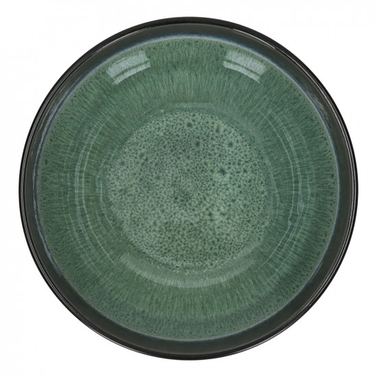 MIRHA ESMERALDA - saladekom - steengoed - DIA 25,4 x H 10,9 cm - groen