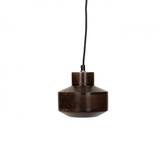 SIRACUSA - hanglamp - mango hout - DIA 15 x H 12 cm - bruin