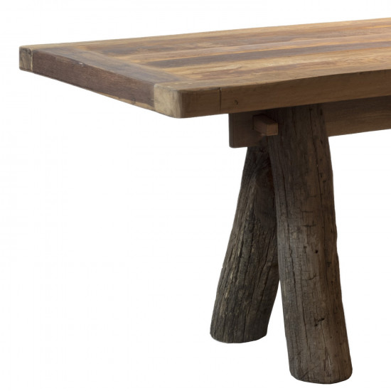 OVISTON - eettafel - gerecycleerd hout - L 220 x W 85 x H 76 cm - naturel
