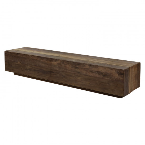 TEMBA - salontafel - gerecycleerd hout - L 160 x 35 x H 30,5 cm - bruin