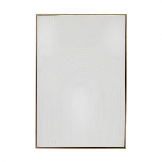 PADOVA - canvas met kader - polyester - L83 x W 4,3 x H 123 cm - wit