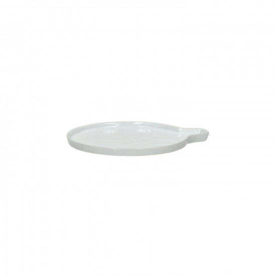 PORCELINO WHITE - lepelhouder - porselein - DIA 13 x H 2,2 cm - wit