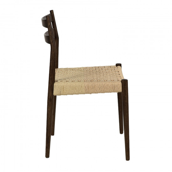 MINOU - stoel - essenhout - L 51,5 x W 51,5 x H 80 cm - walnoot