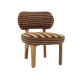 BRINDISI - relax stoel - hout - L 57,5 x W 62,5 x H 70 cm - aubergine