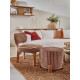 BRINDISI - relax stoel - hout - L 57,5 x W 62,5 x H 70 cm - aubergine