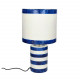 MUNDAKA - tafellamp - papier mâché - DIA 23 x H 43 cm - blauw
