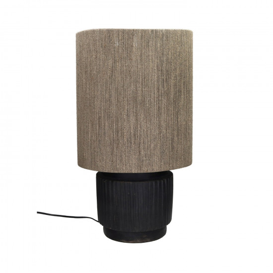 CORDOBA - tafellamp - terracotta - DIA 32 x H 57 cm - zwart