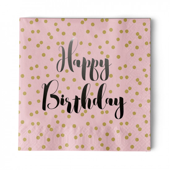 Birthday Confetti rosé 33x33 cm