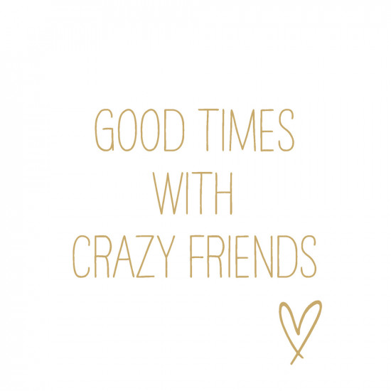 Crazy Friends gold Napkin 33x33