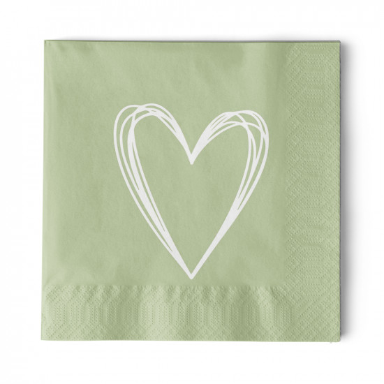 Pure Heart green Napkin 33x33