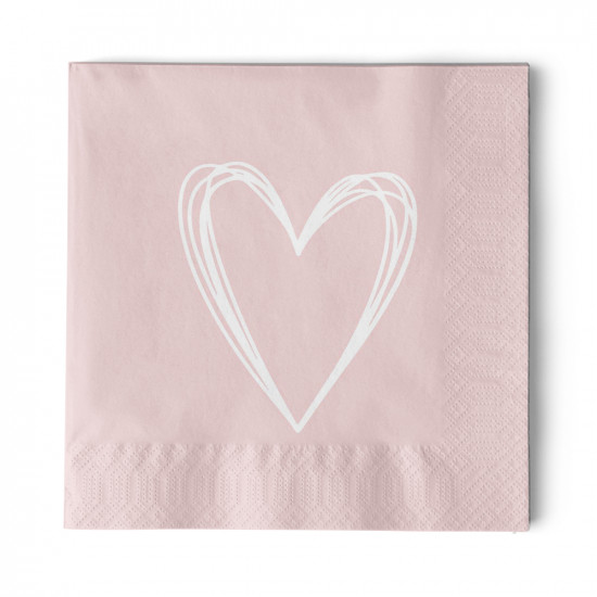 Pure Heart rosé Napkin 33x33