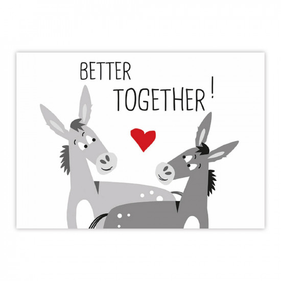 Donkey Love Postcard