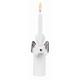 Guardian angels candle silver