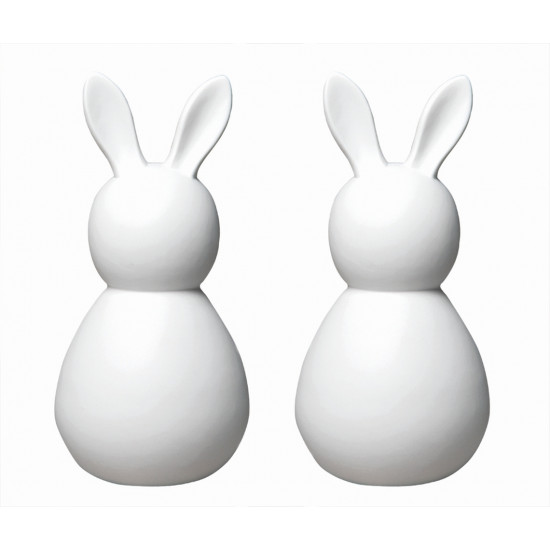 Porcelain Easter bunnies. Small. Set of 2. Gents.