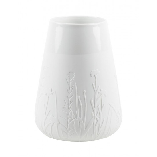 Porcelain vase floral grasses Dia:11.5-17.5cm Height:23.5cm