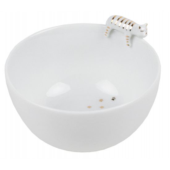 Porcelain tales bowl cat D:9cm H:5.5cm