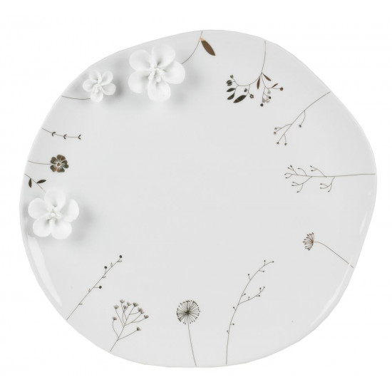 Porcelain tales plate wildflower meadow. Dia:28cm