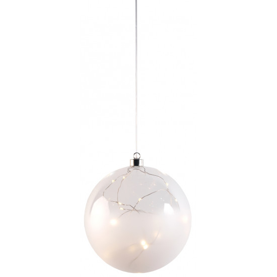XXL LED light ball,frosted D:20cm Timer,IR, 2xAAA