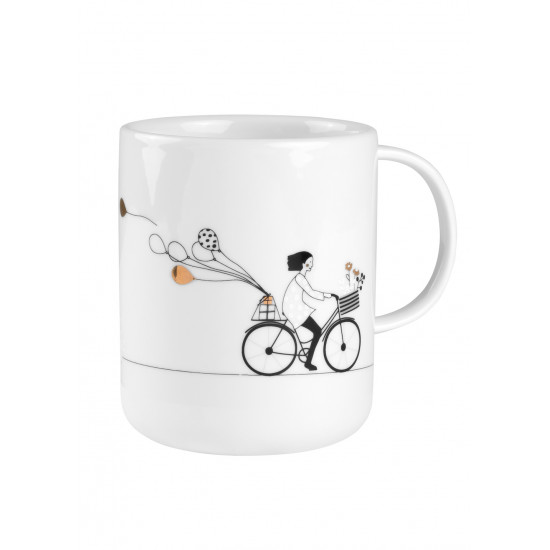 Gift cup biking D:8cm H:10cm