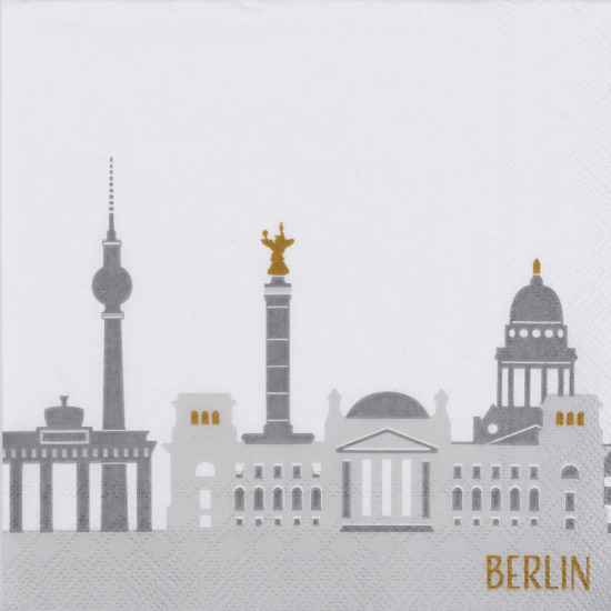 Cocktail napkin city skyline Berlin 25x25cm