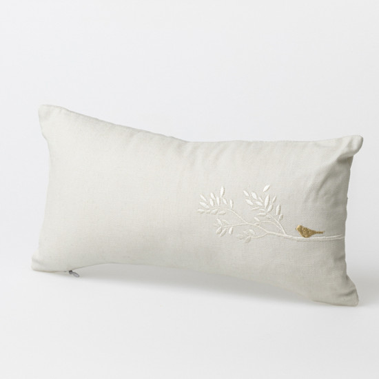 Golden bird dream cushion 33x17cm