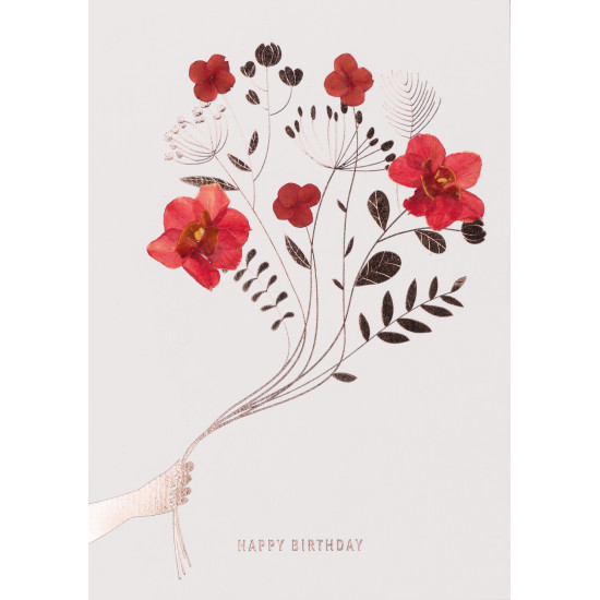 Lucky Flowers card Happy birthday