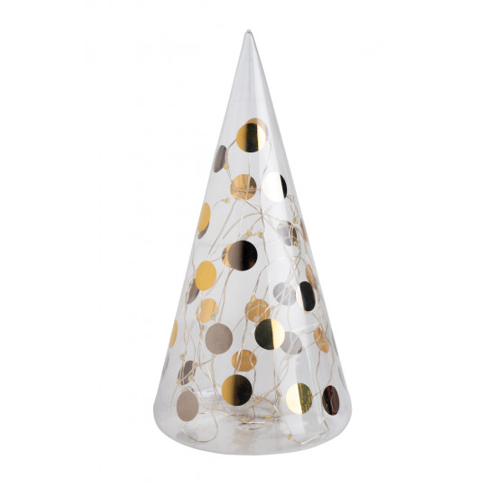 LED Glass fir tree dots bicol- or large