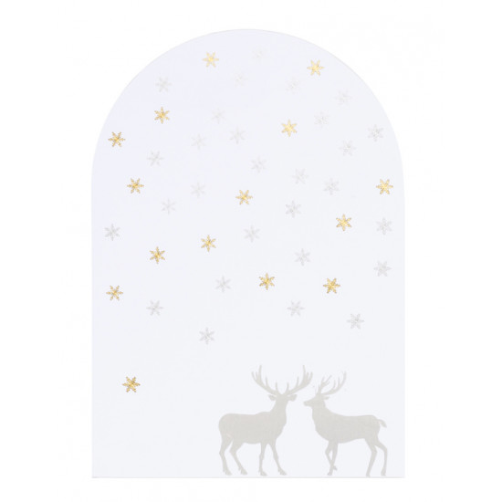 Wintersky card reindeers