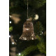 Luna Kerstklok, glas, H10 cm, kleur:dark oak
