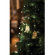 Luna Kerstklok, glas, H10 cm, kleur:dark oak