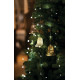 Luna Kerstklok, glas, H10 cm, kleur:amber
