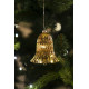 Luna Kerstklok, glas, H10 cm, kleur:amber