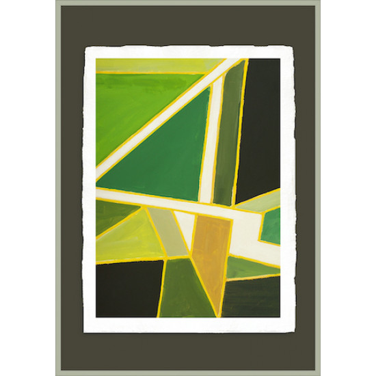 Artist Paper: Green Geometric