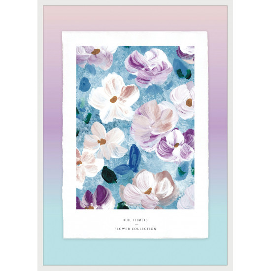 Artist Paper: Blue Flowers
