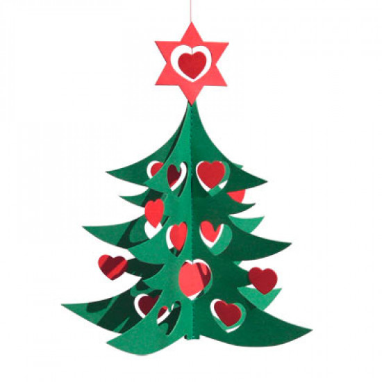 Christmas tree w/ hearts