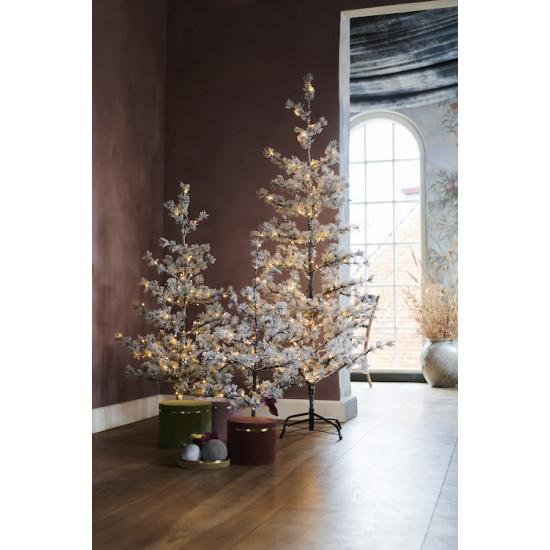 Witte kerstboom "Alfi" met 150 LED lampjes, H 180cm
